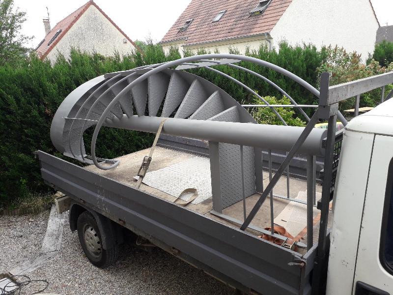 Fabrication d'un escalier hélécoïdale sur mesure 