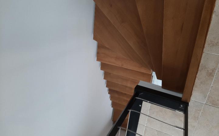 Escalier métal et bois